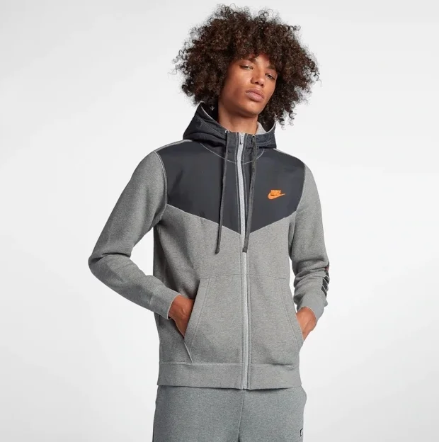 Nike jdi top hoodie grey